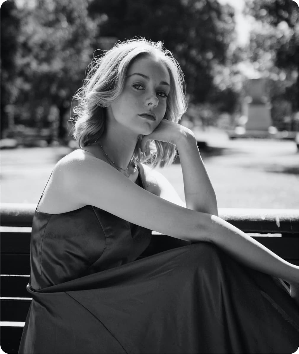 Woman staring into the wild